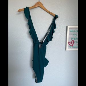 CUPSHE XL Teal One Piece